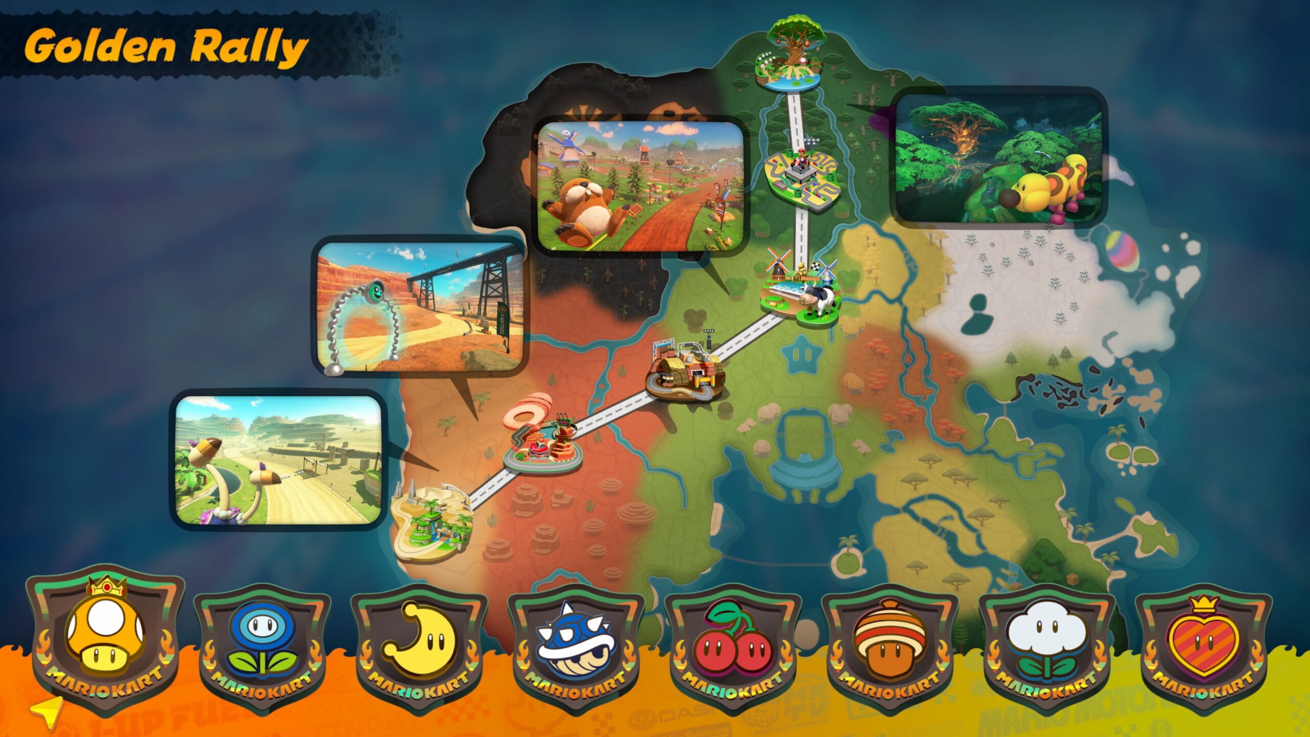 Image de la Golden Rally dans Mario Kart World Image de la Golden Rally dans Mario Kart World