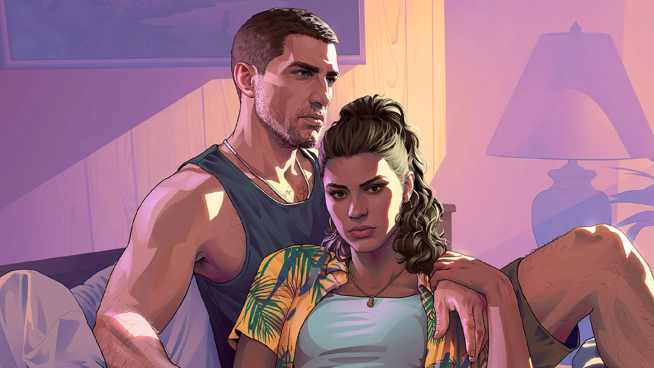 GTA 6 : Artwork de Jason et Lucia au motel. GTA 6 : Artwork de Jason et Lucia au motel.