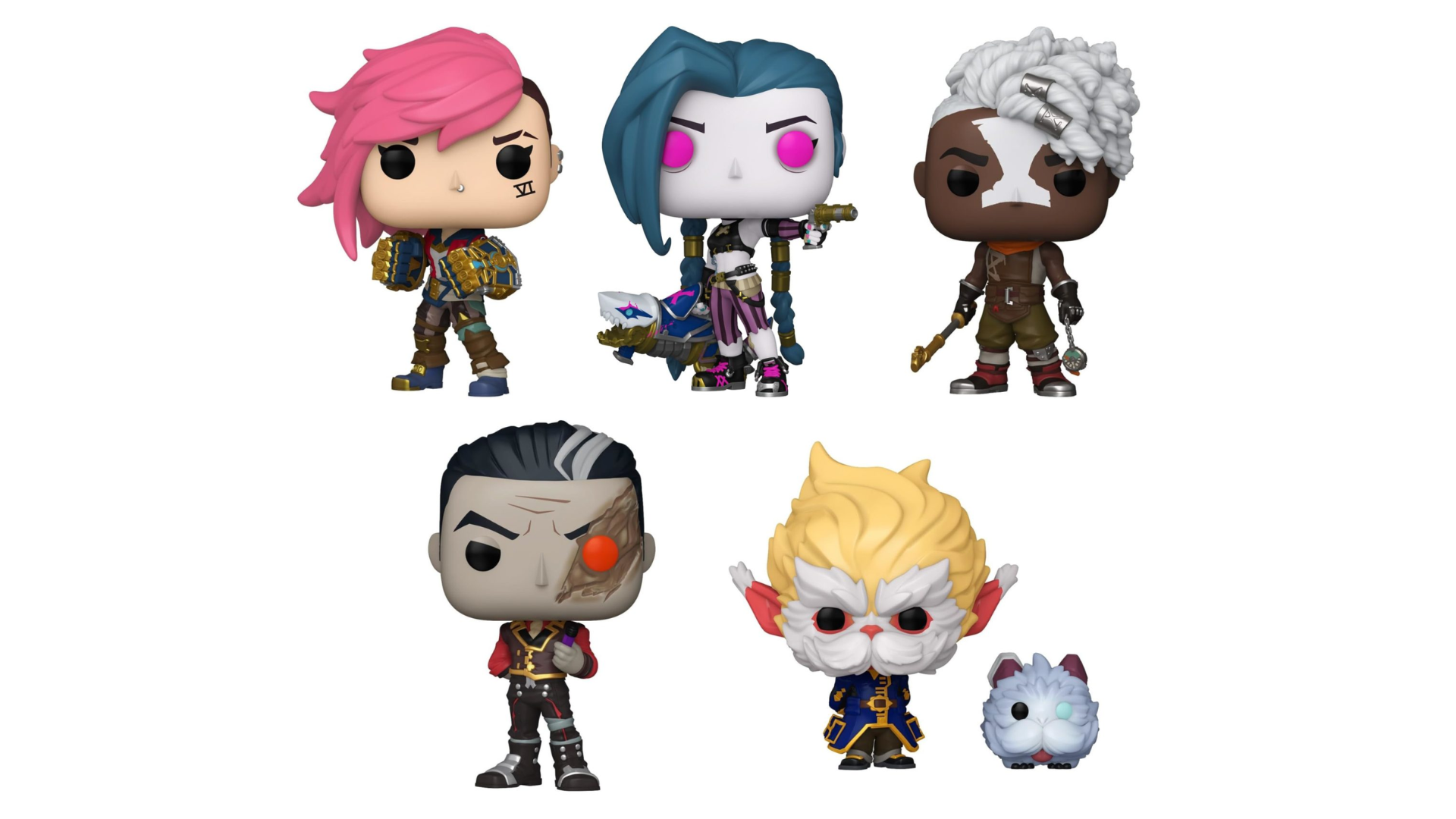 Arcane Saison 1 : Funko Pop (Vi, Jinx, Ekko, Silko et Heimerdinger)
