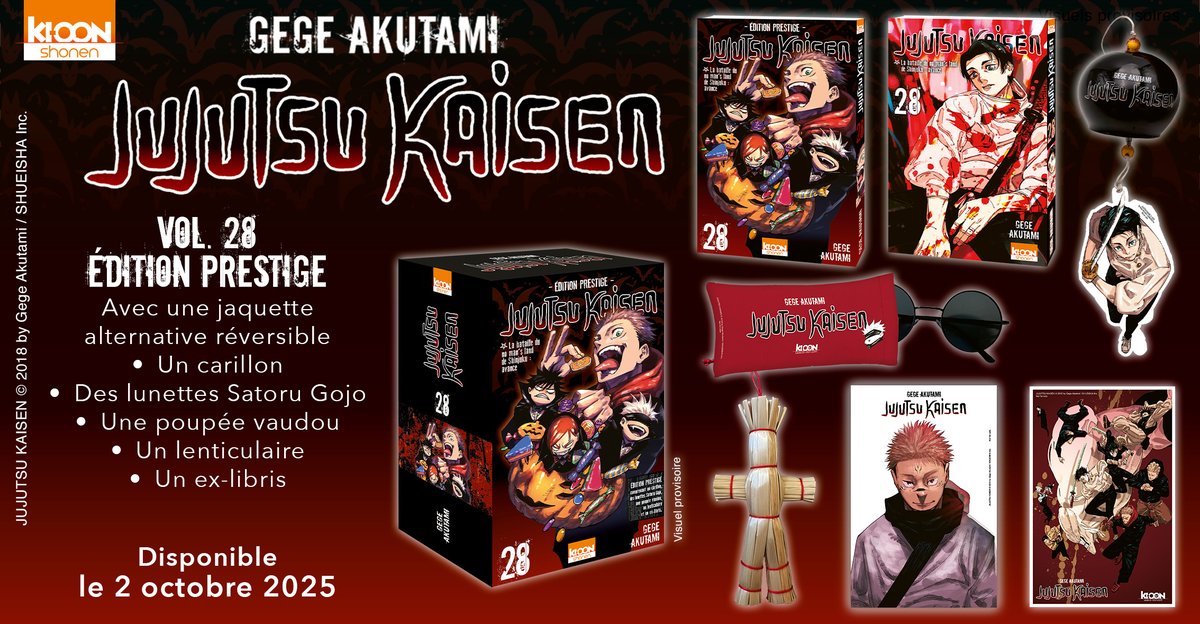 Jujutsu Kaisen : DÃ©tail de l'Ã©dition prestige du tome 28.