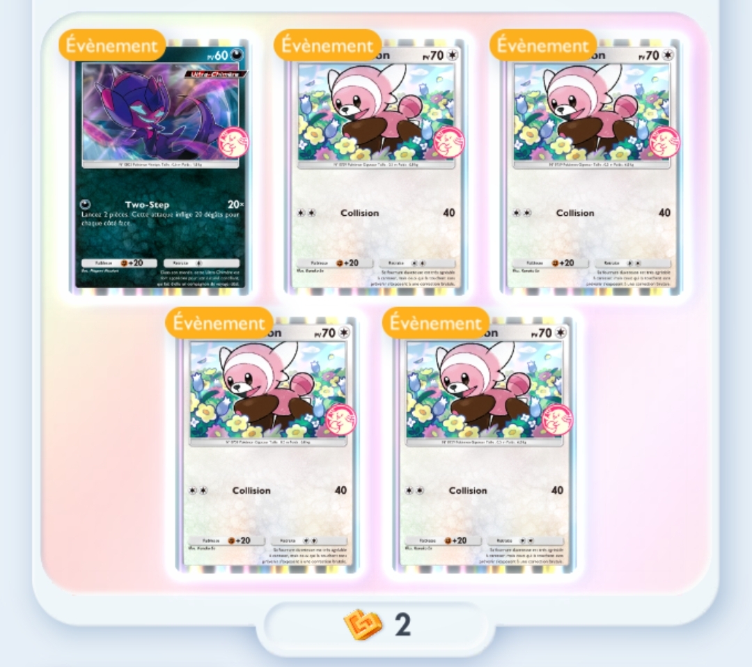 Capture écran d'un pioche Leveinard de l'évènement Pioche Miracle 8 de Pokemon Pocket Capture écran d'un pioche Leveinard de l'évènement Pioche Miracle 8 de Pokemon Pocket