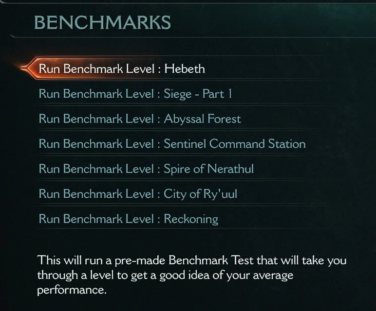 DOOM The Dark Ages Benchmark Levels