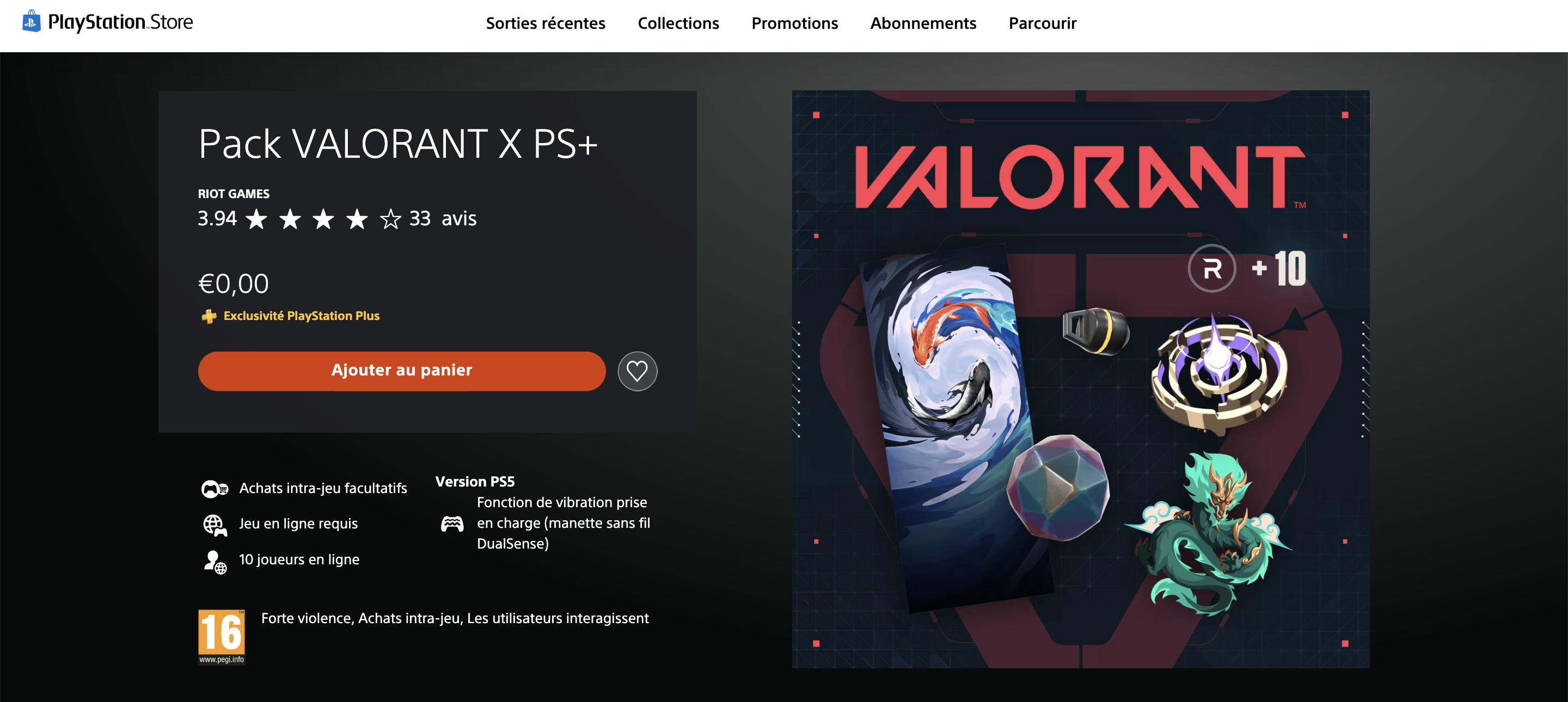 Pack PS Plus Valorant sur le PlayStation Store. Pack PS Plus Valorant sur le PlayStation Store.