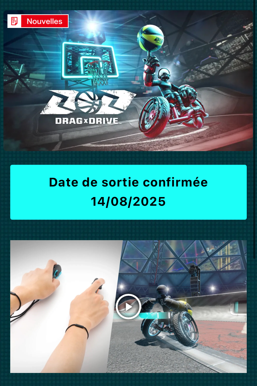 Drag x Drive : Date de sortie annoncée sur l'application Nintendo Today. Drag x Drive : Date de sortie annoncée sur l'application Nintendo Today.