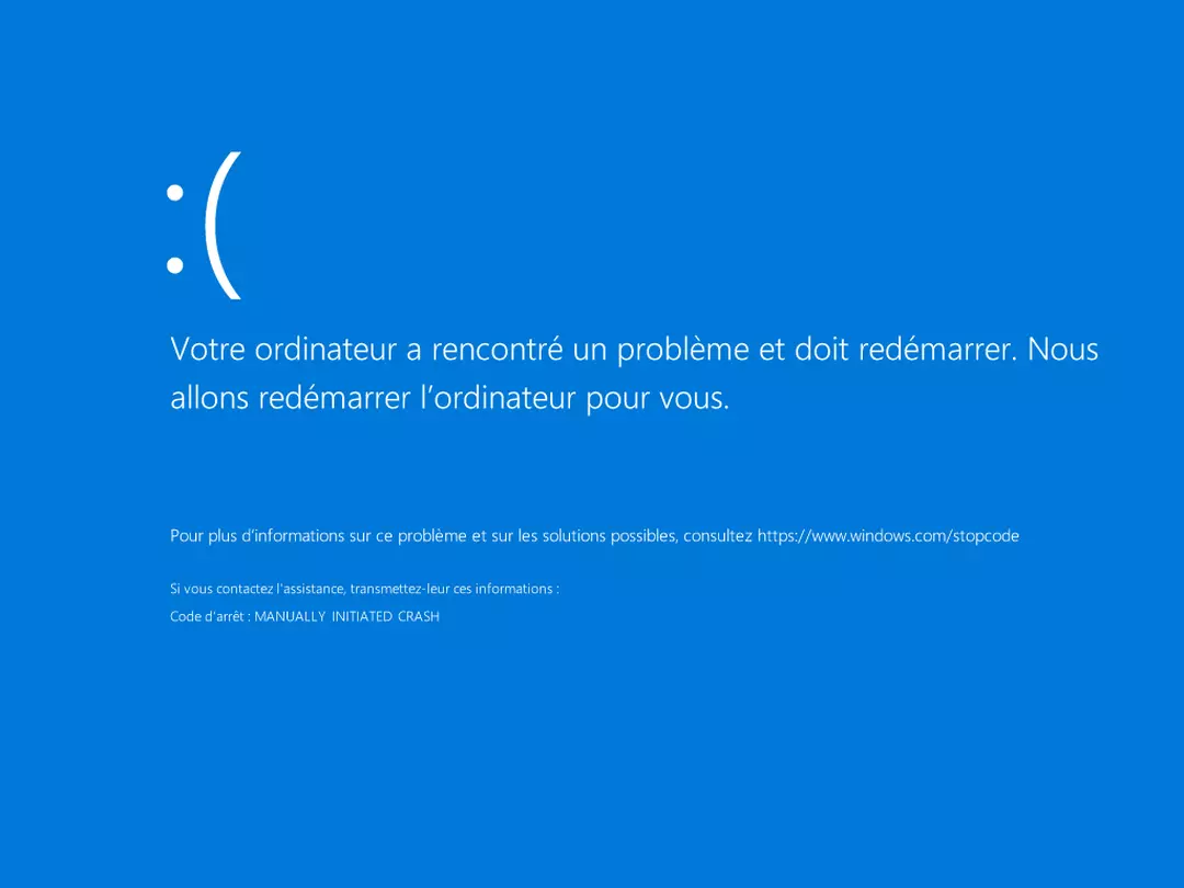 Windows : BSOD Bleu Windows : BSOD Bleu