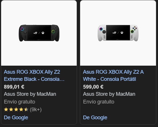 ROG Xbox Ally : Leak des prix sur les stores Asus.