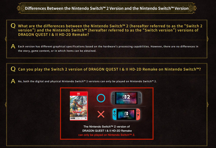Nintendo Switch 2 DQ 1-2 Remake FAQ 2