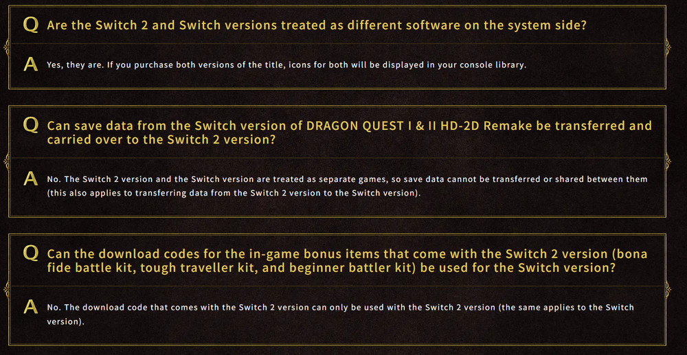 Nintendo Switch 2 DQ 1-2 Remake FAQ 3