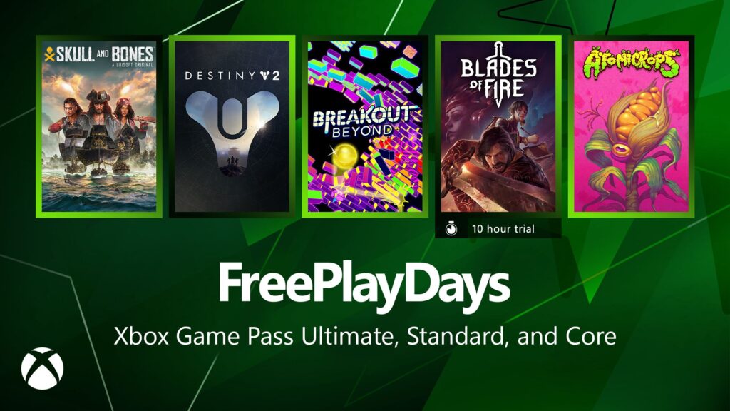 Xbox Game Pass Free Play Days 17-20 juillet 2025 Xbox Game Pass Free Play Days 17-20 juillet 2025