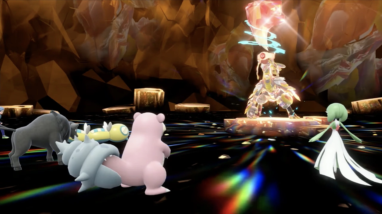 Pokemon Ecarlate et Violet : Capture d'Ã©cran du raid de Boramy sur Ekaiser.