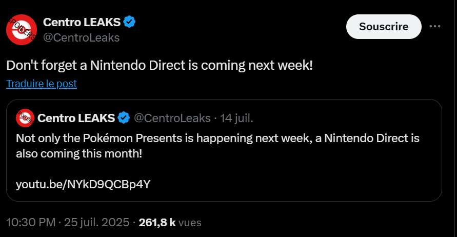 leak Nintendo Direct leak Nintendo Direct