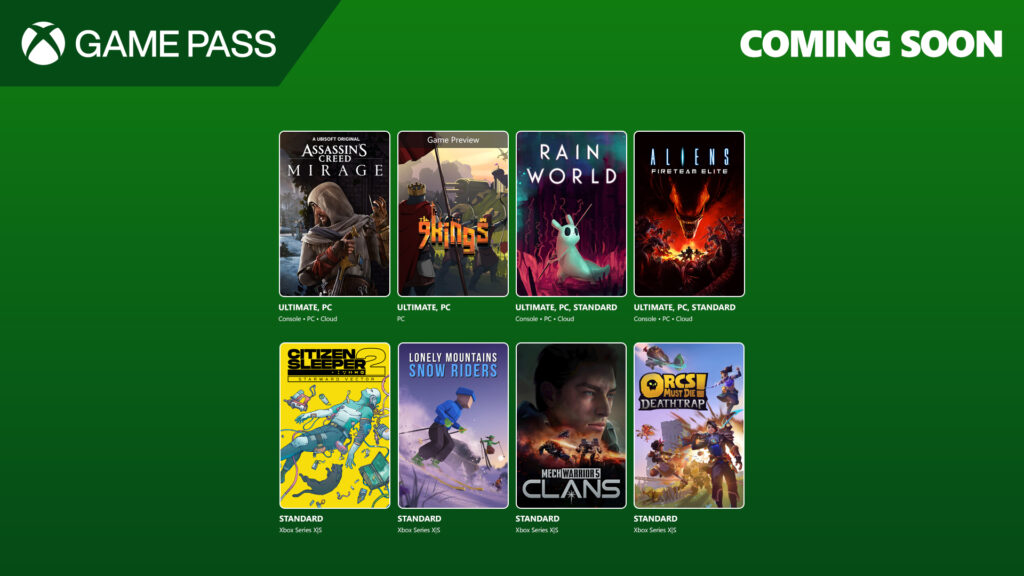 xbox game pass aout 2025 xbox game pass aout 2025