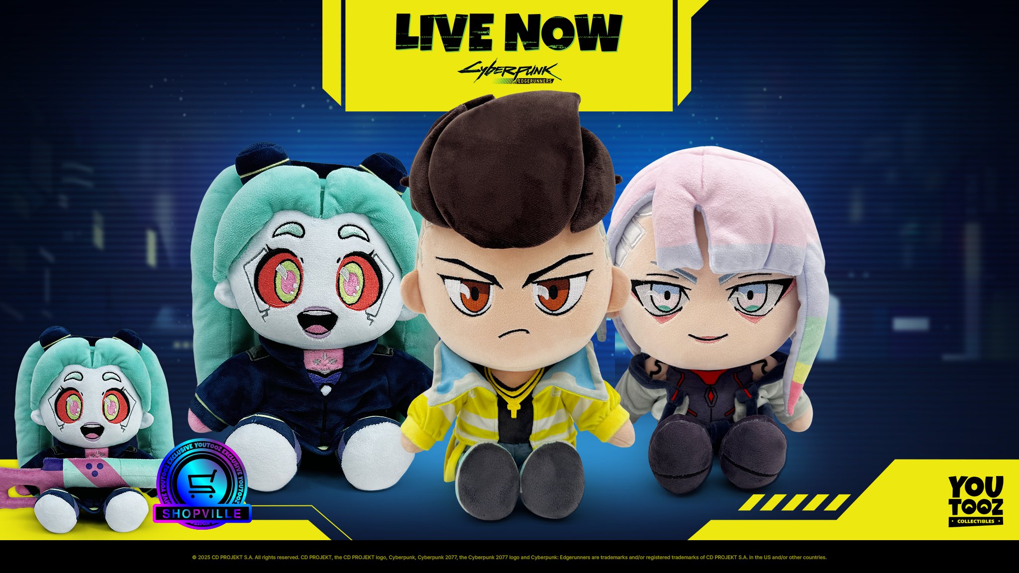 Cyberpunk Edgerunners : Peluches Youtooz. Cyberpunk Edgerunners : Peluches Youtooz.