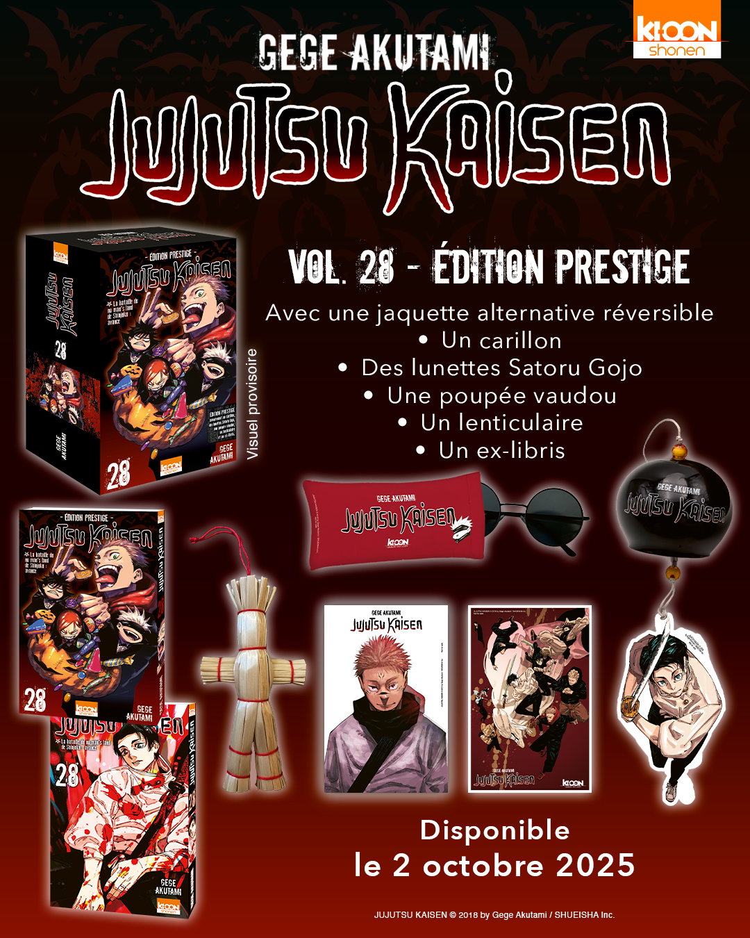 Jujutsu Kaisen : Tome 28 Ãdition Prestige (visuel carrÃ©).