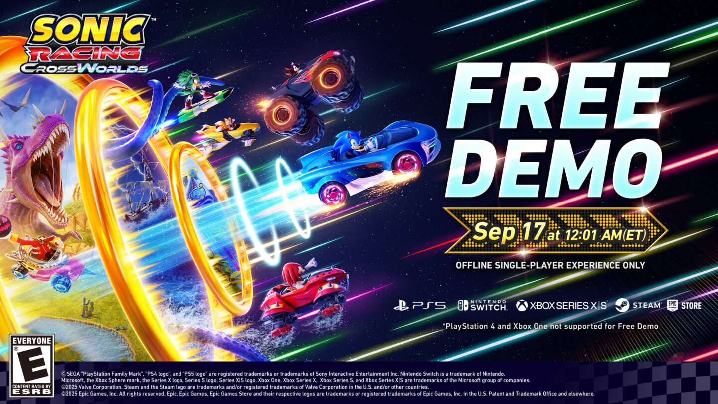 Sonic Racing CrossWorlds : Démo de septembre 2025. Sonic Racing CrossWorlds : Démo de septembre 2025.