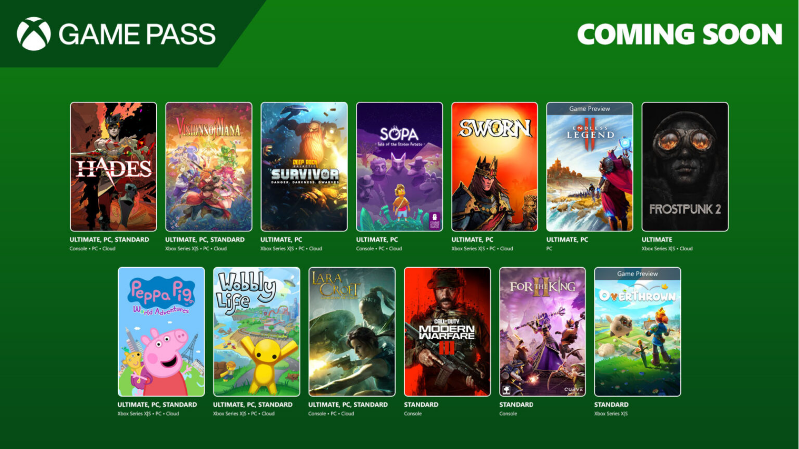 xbox game pass septembre 2025 xbox game pass septembre 2025