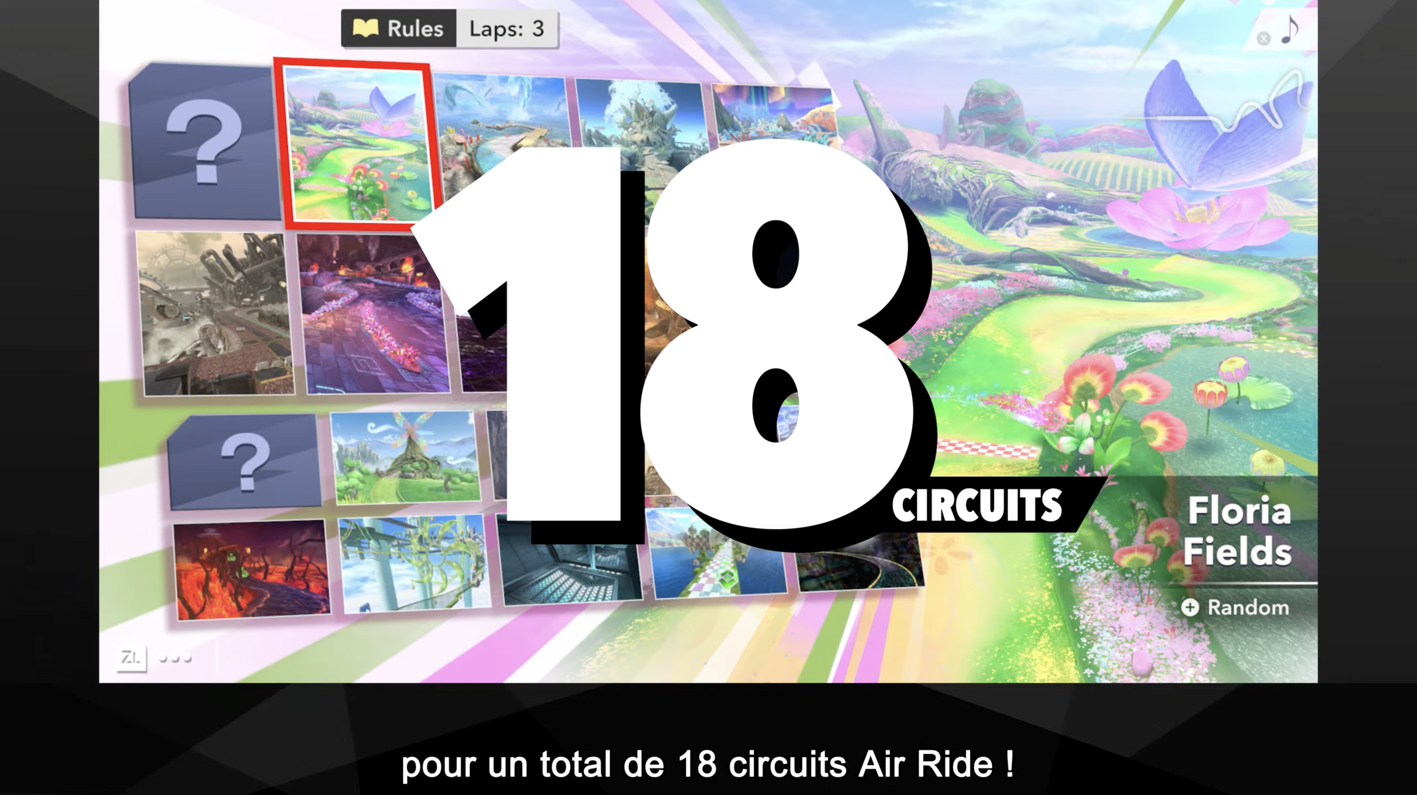 Kirby Air Riders : 18 circuits. Kirby Air Riders : 18 circuits.