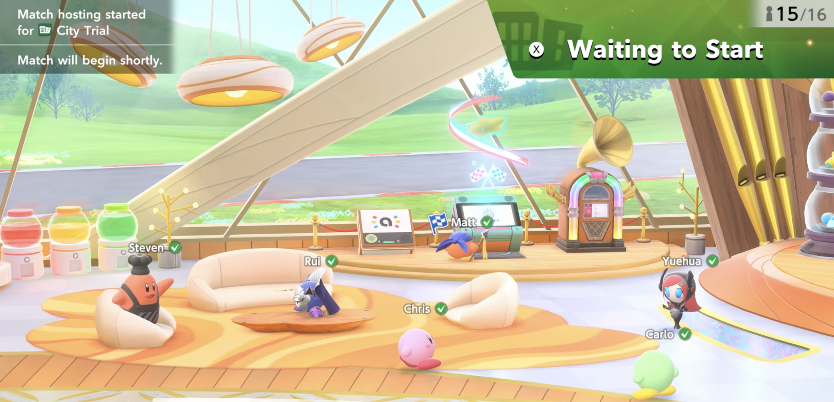 Kirby Air Riders : Foyer.