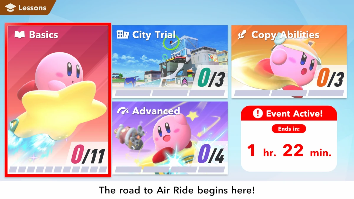 Kirby Air Riders : Leçons. Kirby Air Riders : Leçons.