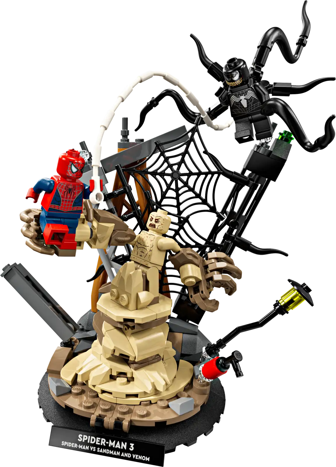 LEGO 76334 Le combat leÌgendaire entre Spider-Man et Sandman.
