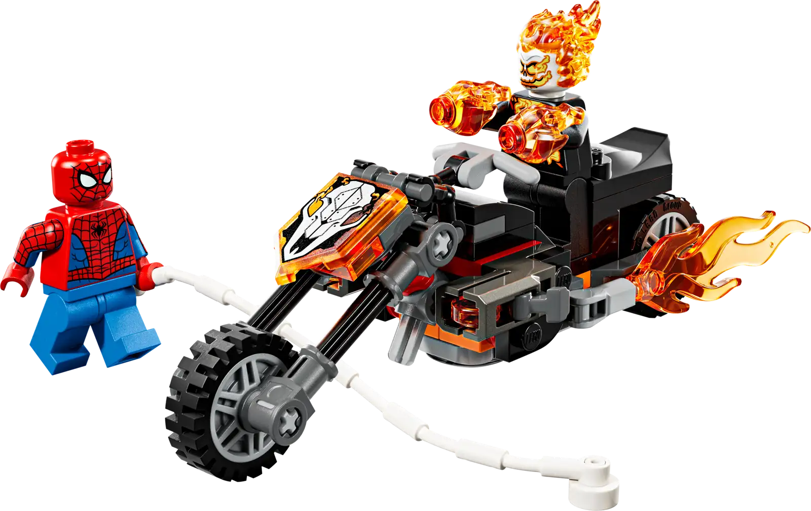 LEGO 76335 Spider-Man et sa moto contre Ghost Rider.