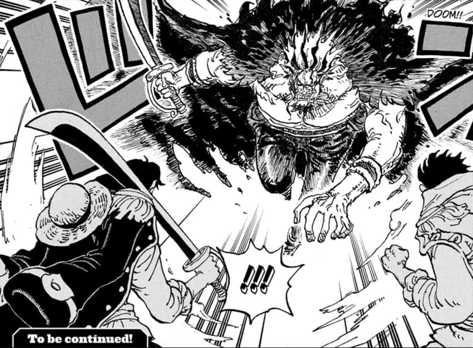 Xebec contre Roger et Garp dans le chapitre 1164 de One Piece. Xebec contre Roger et Garp dans le chapitre 1164 de One Piece.