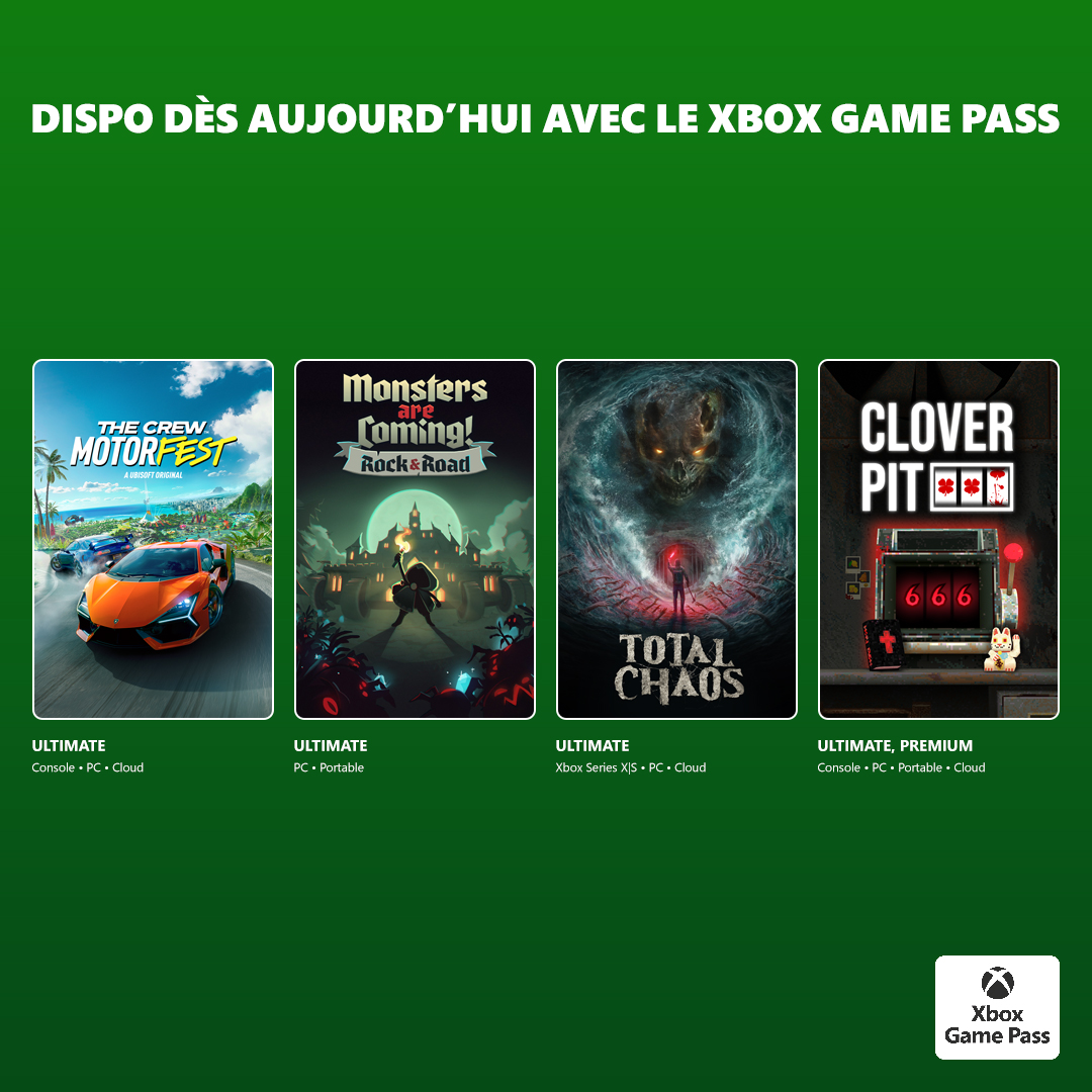 4 nouveaux jeux du Xbox Game Pass. 4 nouveaux jeux du Xbox Game Pass.