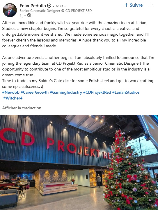 Felix Pedulla BG3 The Witcher 4