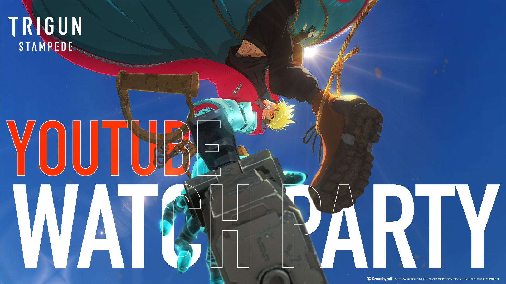 Crunchyroll annonce une Watch Party de Trigun Stampede. Crunchyroll annonce une Watch Party de Trigun Stampede.