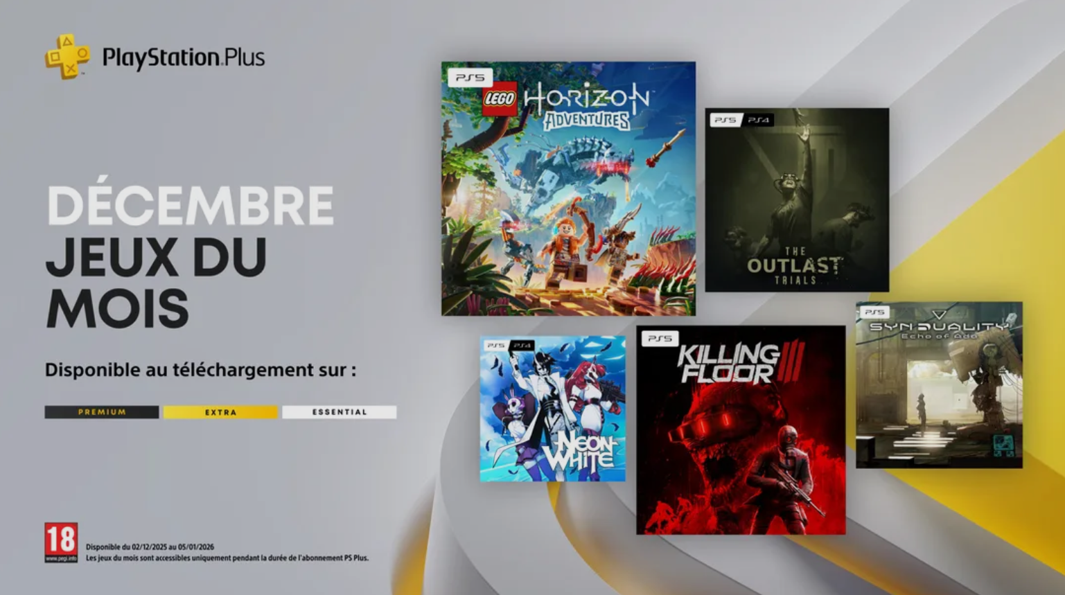 PS Plus décembre 2025 PS Plus décembre 2025