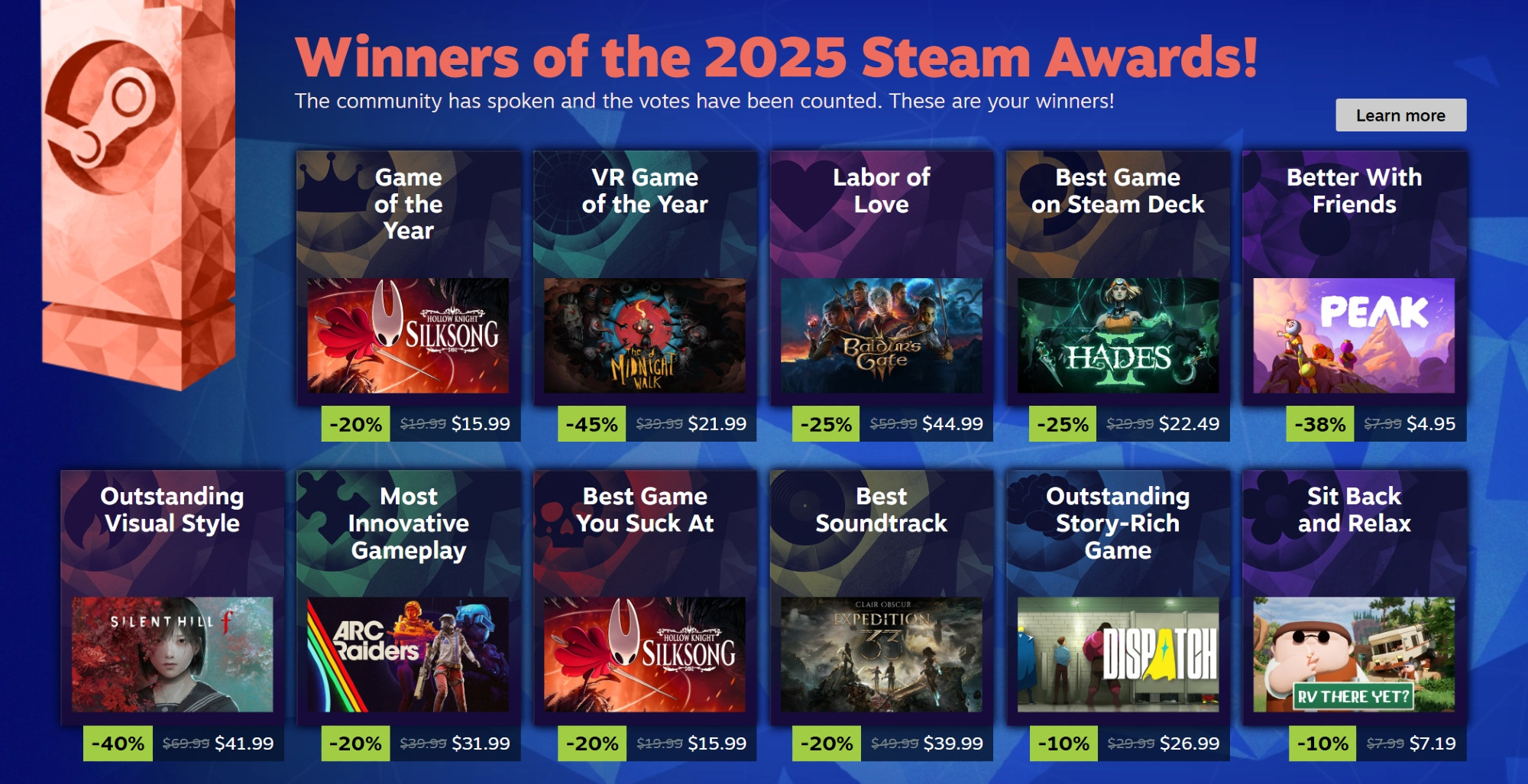 Steam Awards 2025 Clair Obscur Silksong