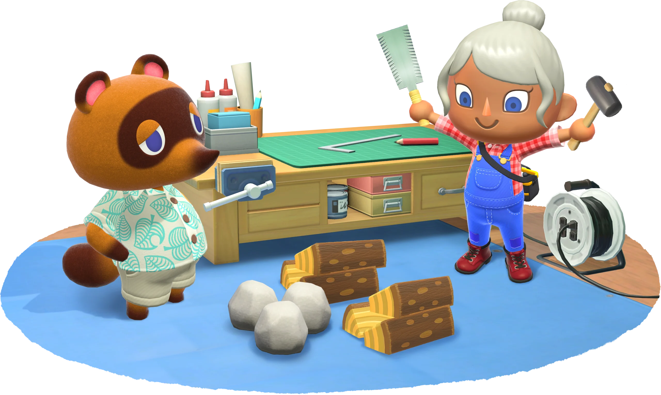 L'Ã©tabli d'Animal Crossing New Horizons.