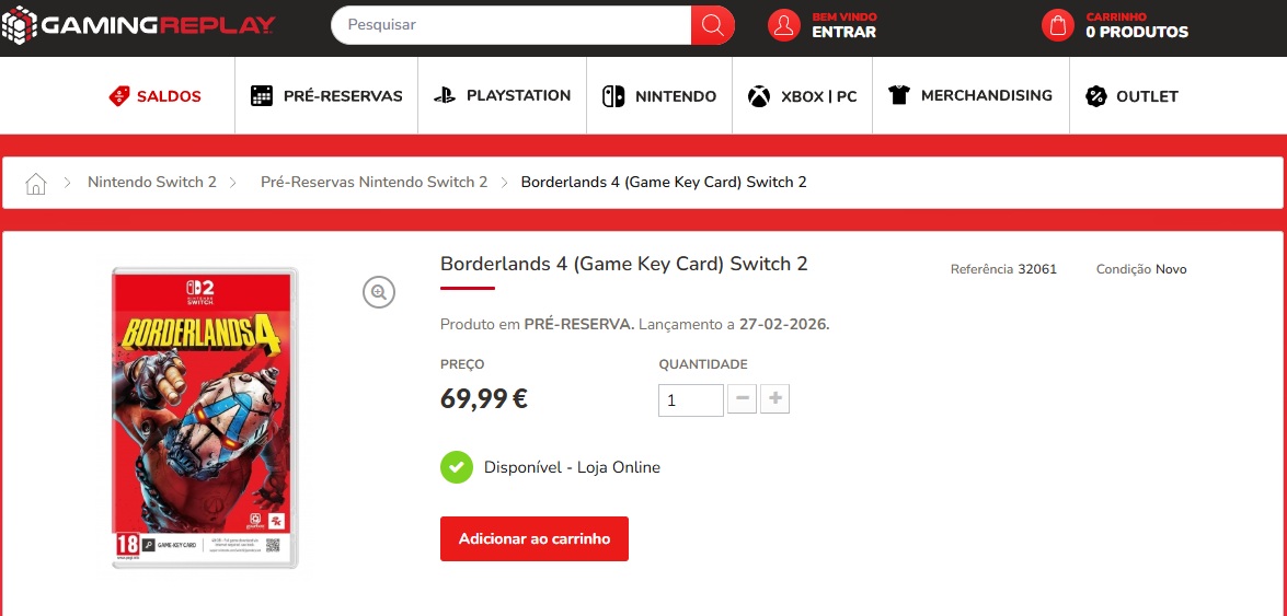 Borderlands 4 Nintendo Switch 2 Listing GamingReplay Borderlands 4 Nintendo Switch 2 Listing GamingReplay