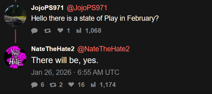 Rumeur de State of Play en fÃ©vrier 2026