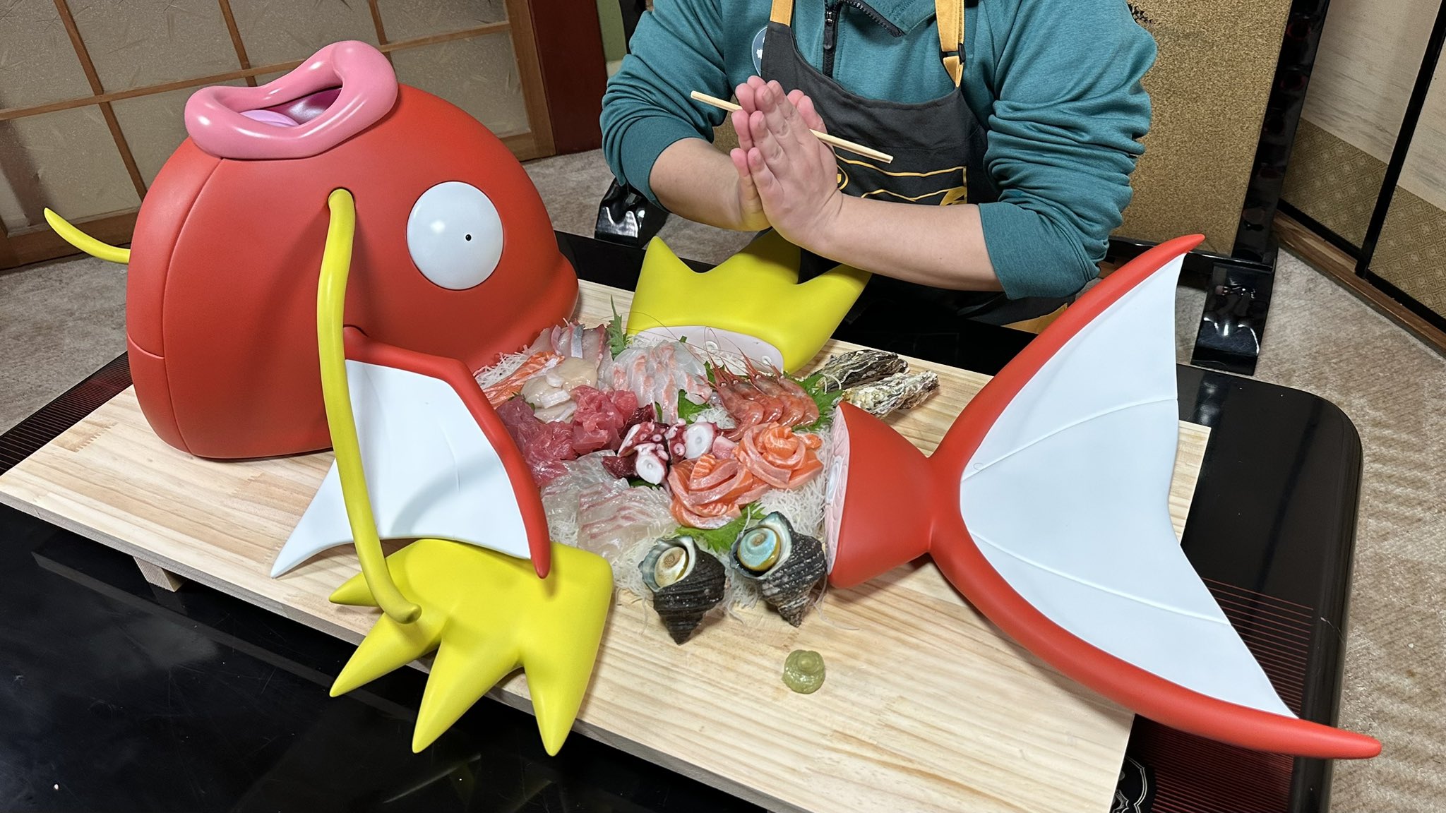 Parc pokemon Magicarpe en sushis