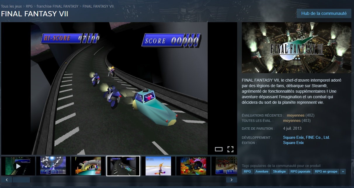 FF7 Avis Steam