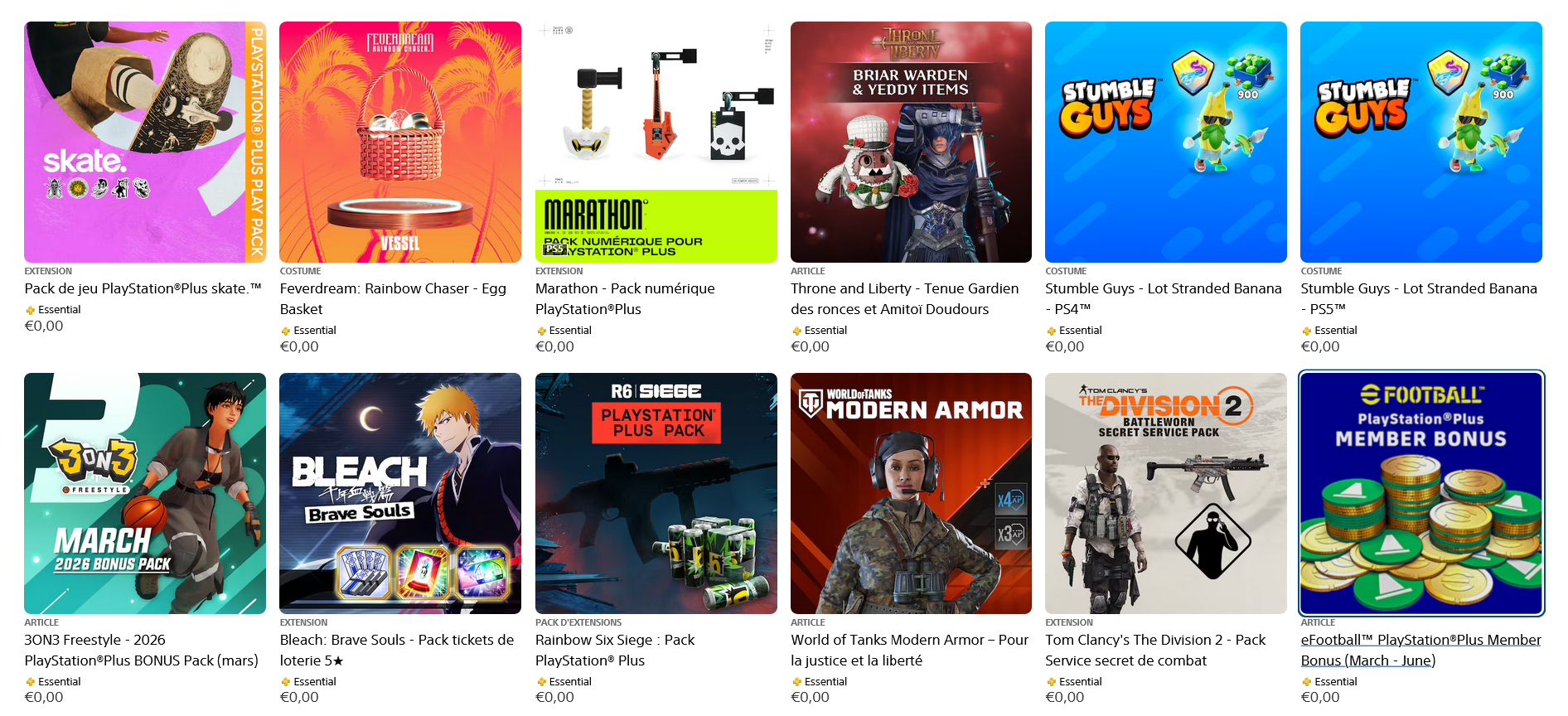 contenus gratuits PS Plus contenus gratuits PS Plus