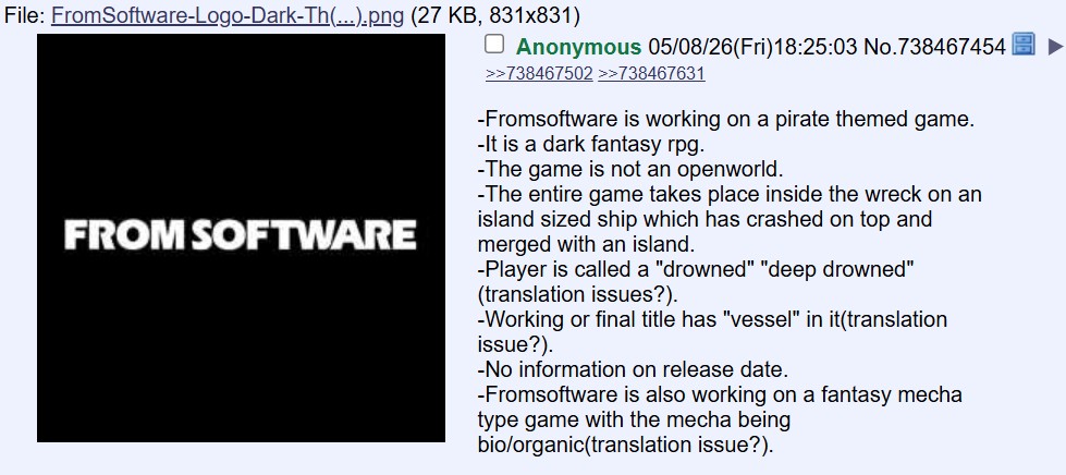 seconde rumeur sur le prochain jeu FromSoftware seconde rumeur sur le prochain jeu FromSoftware