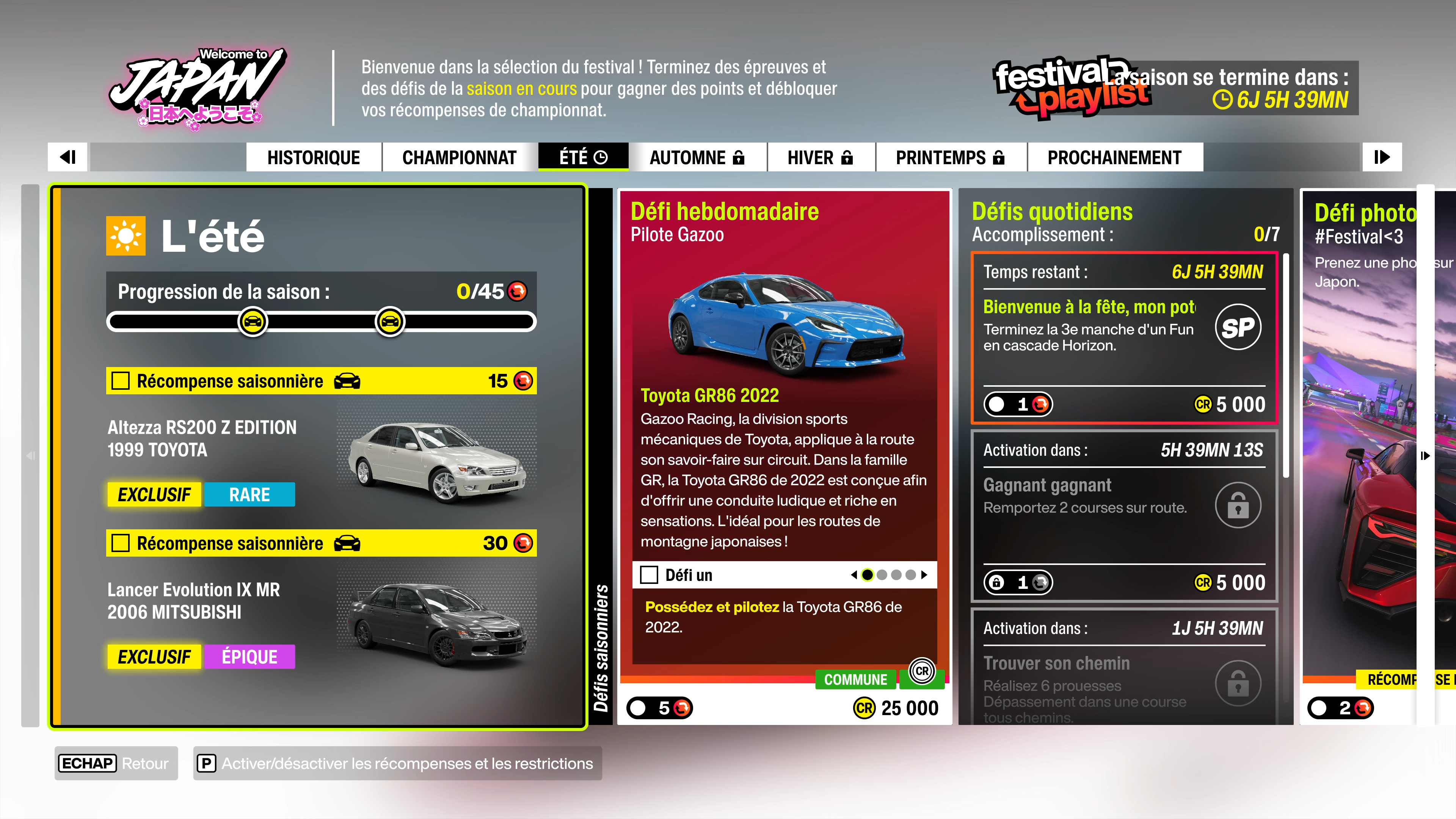 Forza Horizon 6 saison Championnat 1
