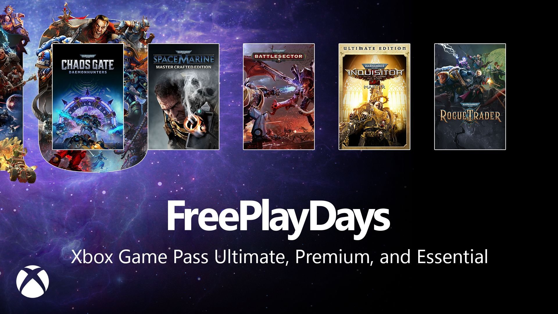 Xbox Game Pass Free Play Days mai 2026 Warhammer