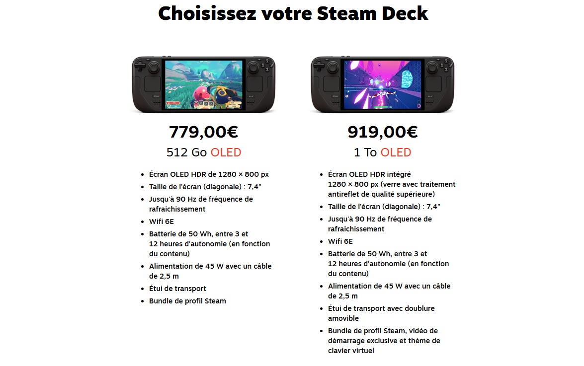 Steam Deck Augmentation Prix
