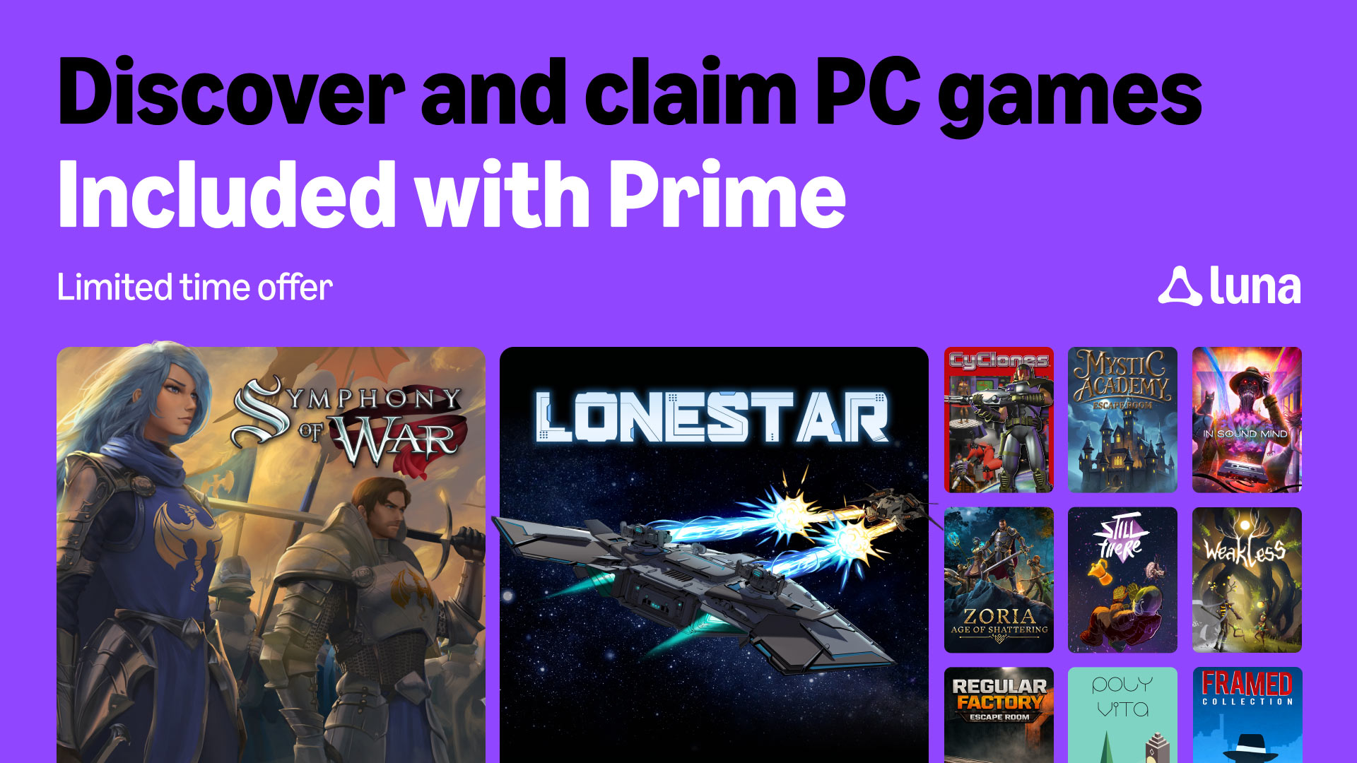 Amazon Luna Prime Gaming juillet 2026