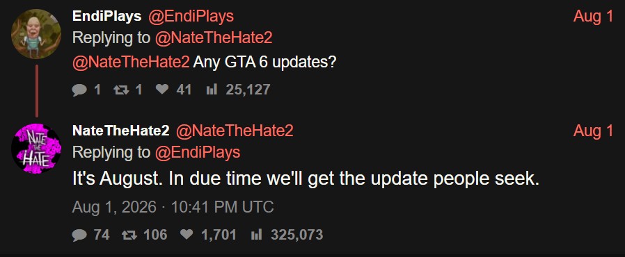 GTA 6 en aout Nate the HAte
