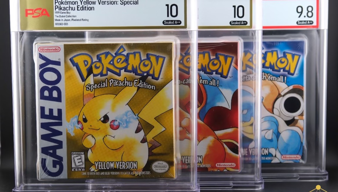 Jeux Pokemon Jaune, Rouge et Bleu vendus Ã  2 millions de dollars
