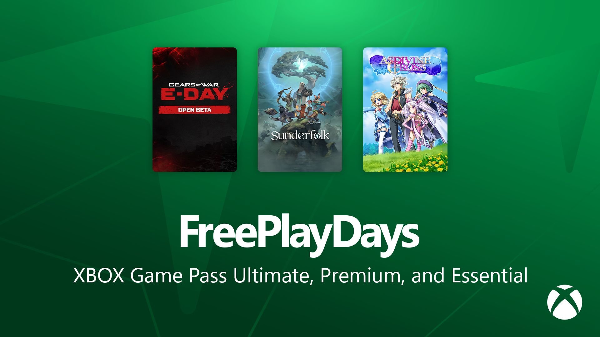 Free Play Days Xbox Game Pass 13 aout 2026