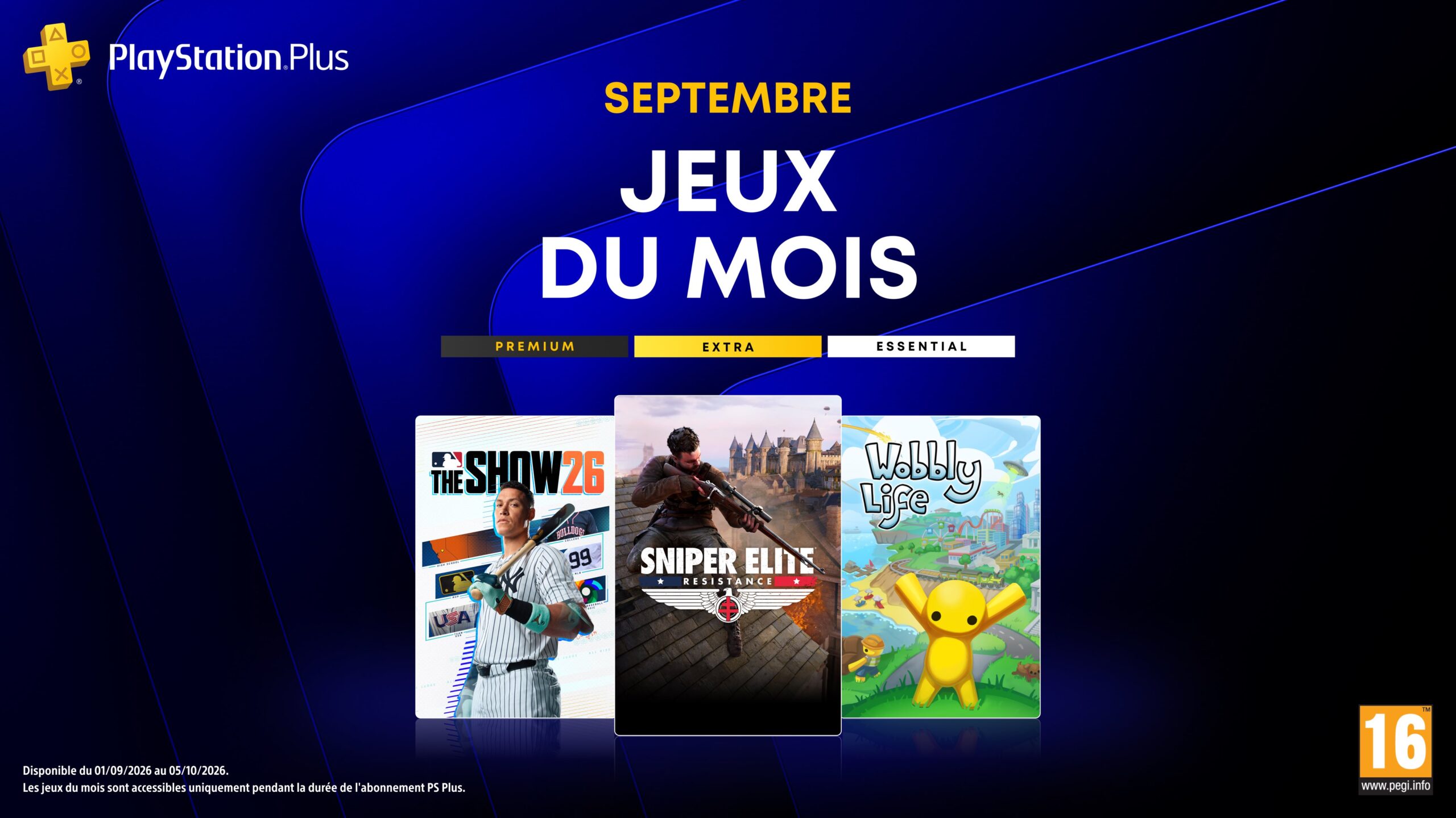 Jeux du PS Plus de septembre 2026