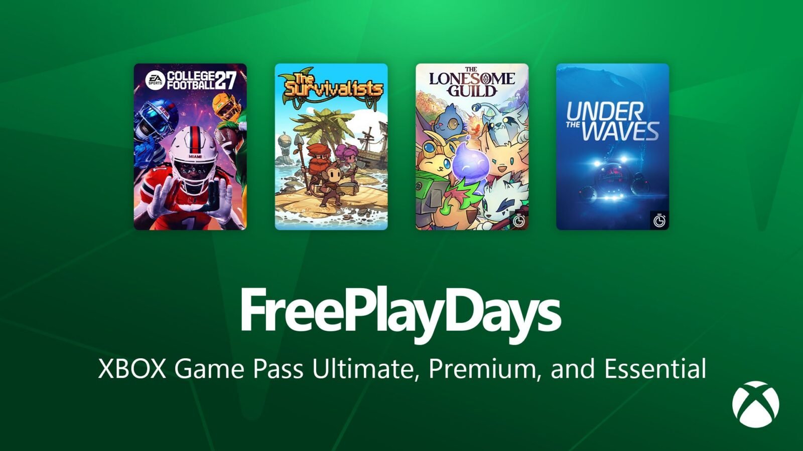 Xbox Game Pass Free Play Days 3 septembre 2026