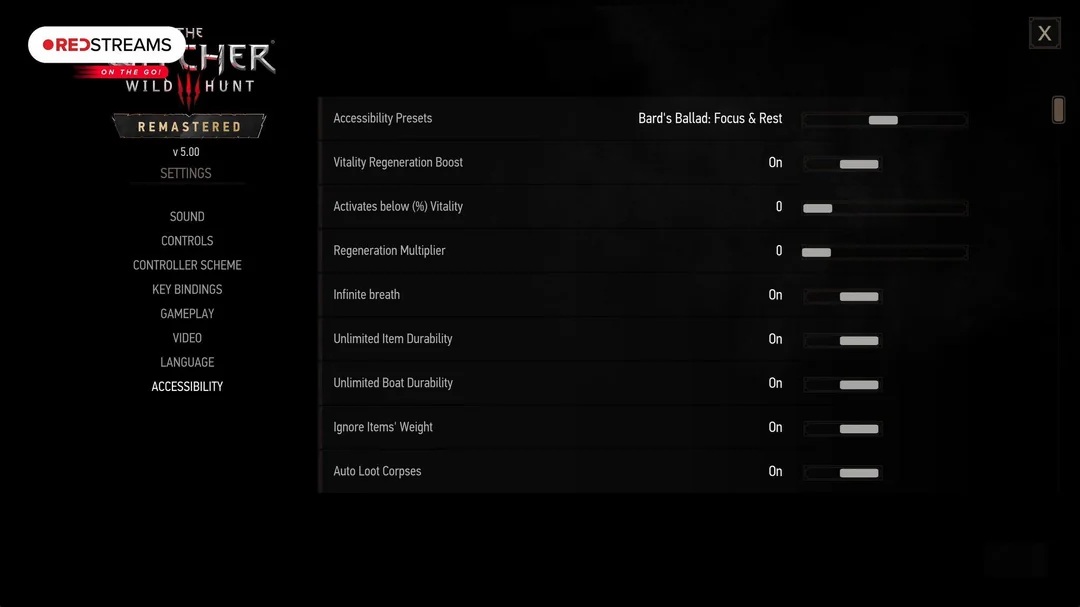 The Witcher 3 Remastered Options Accessibilité The Witcher 3 Remastered Options Accessibilité