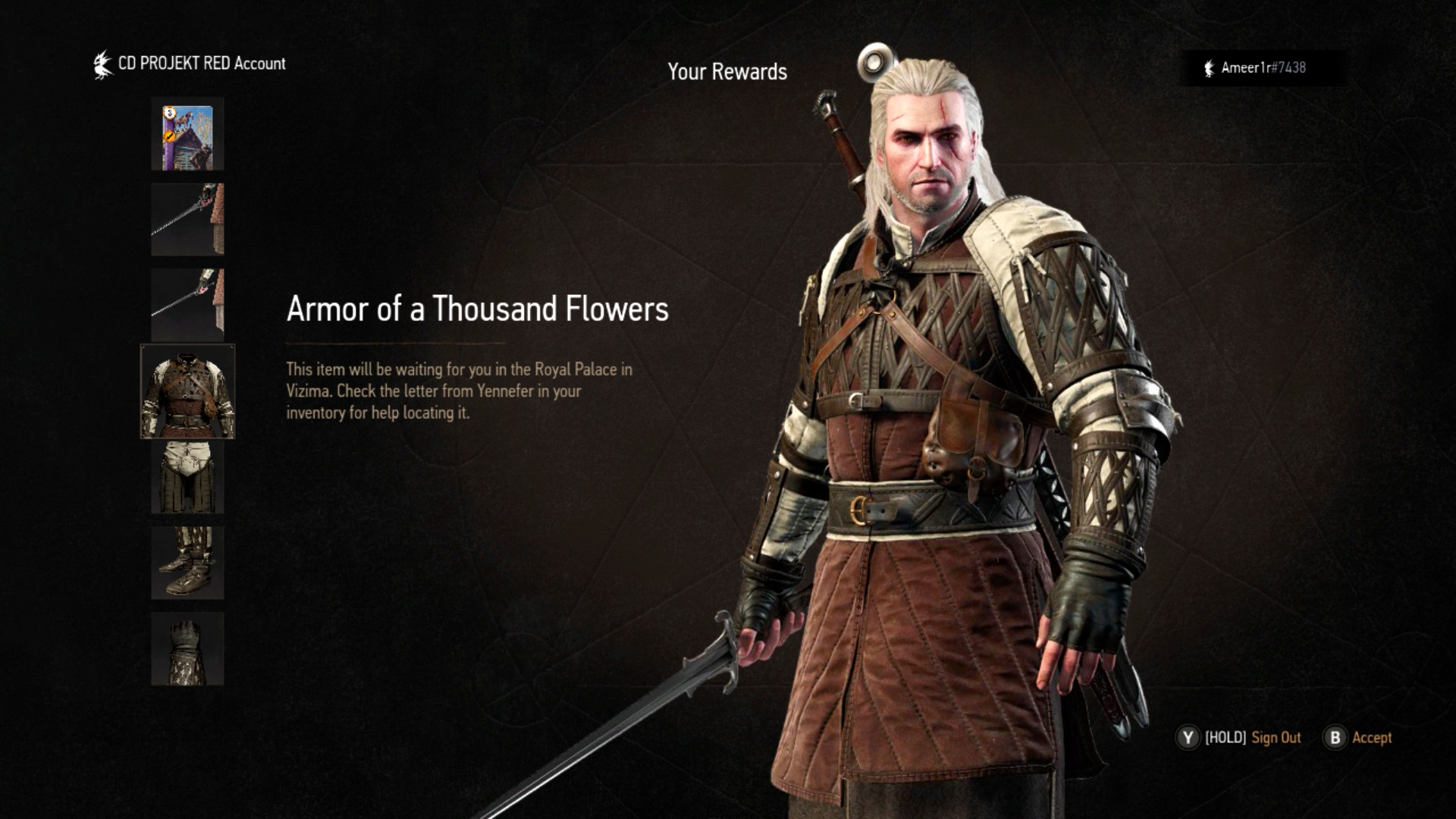 The Witcher 3 Remastered Armure Mille Fleurs The Witcher 3 Remastered Armure Mille Fleurs