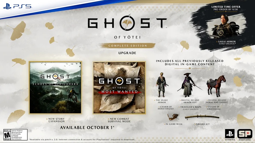 Ghost of Yotei Complete Edition Contenu